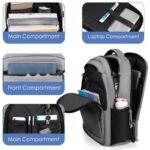Classic 42L Extra Large Backpack, Anti Theft TSA Flight Approved Laptop Backpack for Men Women, 17.3 to 15.6 Inch Business Computer Backpack with USB Port, Water Resistant Teacher Nurse Travel School University College Weekender Daypack, Grey