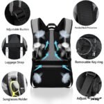 Classic 42L Extra Large Backpack, Anti Theft TSA Flight Approved Laptop Backpack for Men Women, 17.3 to 15.6 Inch Business Computer Backpack with USB Port, Water Resistant Teacher Nurse Travel School University College Weekender Daypack, Grey