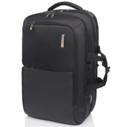 American Tourister Segno V Black 15.6″ with USB & Rain Cover