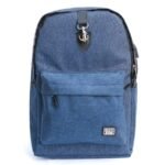 Travel backpack for Mens & Women With USB Port & Aux for headphone blue