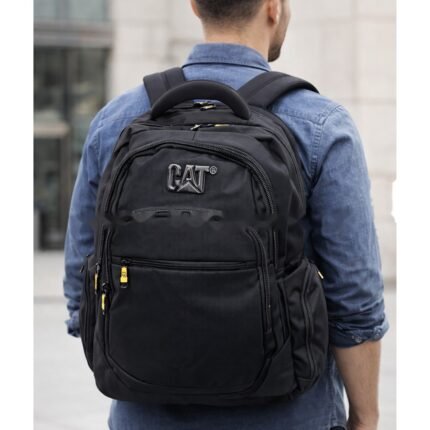 Caterpillar Business Travel Backpack with USB Charging Port & AUX Cable 15.6″ with Bubble Padding Laptop Compartment with Rain Cover Men & Women Model 9444A#-19