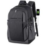 CLASSIC Laptop Backpack Water Resistant Business Travel Bag with USB Charging Port Anti-Theft College School Computer Backpack Travel Casual Hiking Daypack 15.6 Inch Computer