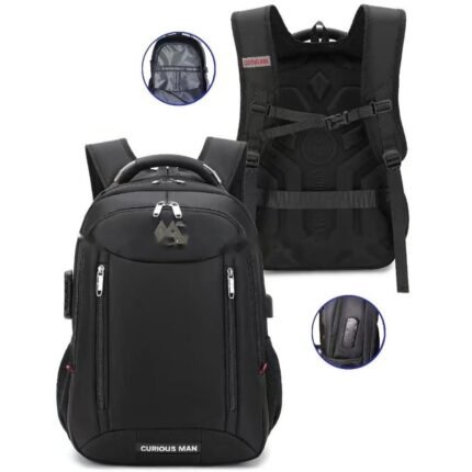 Curious Man Backpack TSA LOCK & USB PORT (RS1 DY-2702)