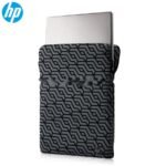 HP 15.6 Chroma CMF Geo Neoprene Reversible Laptop Sleeve Gray/Black 2TX17AA#ABB
