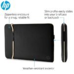 HP 15.6 Neoprene Reversible Sleeve – Black/Gold 2UF60AA#UUF