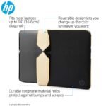 HP Neoprene Reversible Sleeve – Black/Gold (Up to 14″ ) 2UF59AA#ABB
