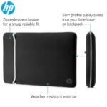 HP Sil Chroma Sleeve Reversible Neoprene Sleeve for Laptops, Tablets, 15.6 Inches, Black/Silver P/N L07774-301