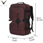 Hynes Eagle 38L Flight Approved Weekender Carry on Backpack, Brown