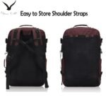 Hynes Eagle 38L Flight Approved Weekender Carry on Backpack, Brown