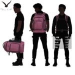 Hynes Eagle Travel Backpack 40L Flight Approved Carry on Backpack, Red Violet