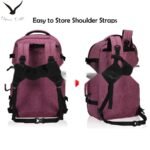 Hynes Eagle Travel Backpack 40L Flight Approved Carry on Backpack, Red Violet