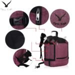 Hynes Eagle Travel Backpack 40L Flight Approved Carry on Backpack, Red Violet