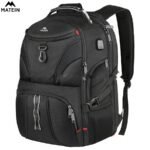 MATEIN Backpack for Men, Large Laptop Backpack with USB Port, Travel Backpacks for Women Student, Big College School Bookbag Water Resistant TSA Business Computer Bag Fit 17 Inch Notebook, Black
