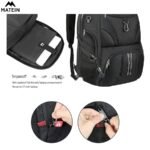 MATEIN Backpack for Men, Large Laptop Backpack with USB Port, Travel Backpacks for Women Student, Big College School Bookbag Water Resistant TSA Business Computer Bag Fit 17 Inch Notebook, Black