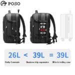 POSO 17.3 LAPTOP BACKPACK DAILY BUSINESS TRAVEL WITH USB PORT MODEL PS-660