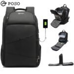 POSO 17″ Laptop Backpack TSA Travel Backpack black Model PS-655