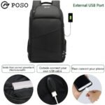 POSO 17″ Laptop Backpack TSA Travel Backpack black Model PS-655