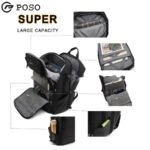 POSO 17″ Laptop Backpack TSA Travel Backpack black Model PS-655