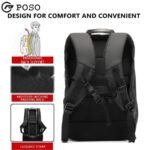 POSO 17″ Laptop Backpack TSA Travel Backpack black Model PS-655