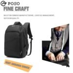 POSO 17″ Laptop Backpack TSA Travel Backpack black Model PS-655