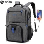 POSO BUSINESS TRAVEL 17.3 LAPTOP BACKPACK MODEL PS-501 GREY