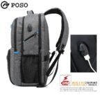 POSO BUSINESS TRAVEL 17.3 LAPTOP BACKPACK MODEL PS-501 GREY