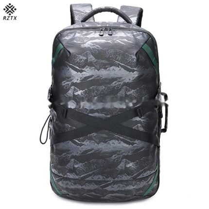 RZTX Large Capacity Multipurpose Outdoor Backpack Shoulder Bag Oxford Cloth Bag for Business Men Camo Grey