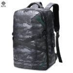 RZTX Large Capacity Multipurpose Outdoor Backpack Shoulder Bag Oxford Cloth Bag for Business Men Camo Grey