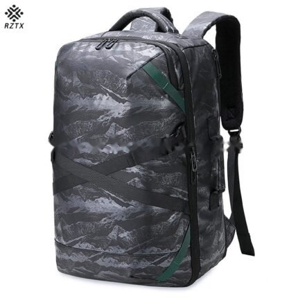 RZTX Large Capacity Multipurpose Outdoor Backpack Shoulder Bag Oxford Cloth Bag for Business Men Camo Grey