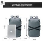 RZTX Large Capacity Multipurpose Outdoor Backpack Shoulder Bag Oxford Cloth Bag for Business Men Grey
