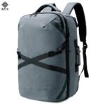 RZTX Large Capacity Multipurpose Outdoor Backpack Shoulder Bag Oxford Cloth Bag for Business Men Grey