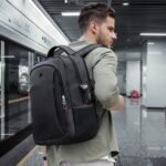 Swiss Crezax water Resistant Laptop Backpack, Airline Approved Business Work Bag with TSA lock Large Bookbag Fits 15.6 Inches